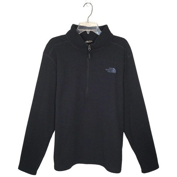 The North Face Other - The North Face Quarter Zip Micro Waffle Collared Logo Pullover Mens Blue XL